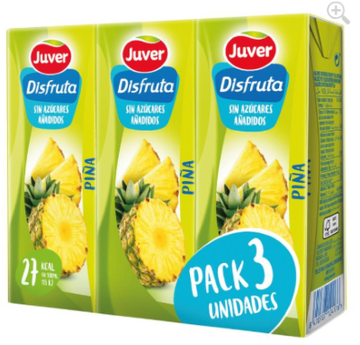 ZUMO DISFRUTA 200MLX3 PIÑA X10 UD CJ
