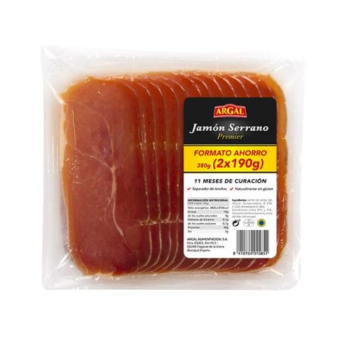 JAMON CURADO LONCHAS 500GR POZO