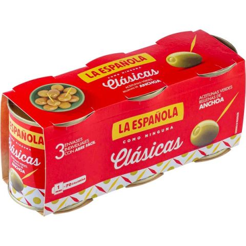 ACEITUNA LA ESPAÑOLA RELLENA P-3UD 120G